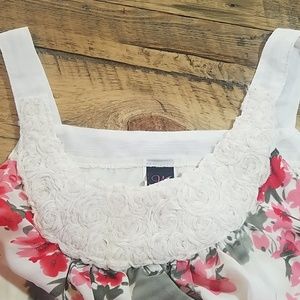 Wrapper Tops - Floral bubble sleeveless blouse XL Wrapper Tops - Floral bubble sleeveless blouse XL